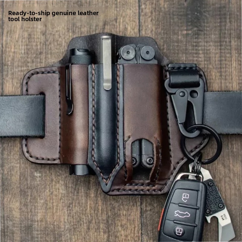 Edc Carry Fanny Pack - Leather EDC Tool Pouch Outdoor Tactical