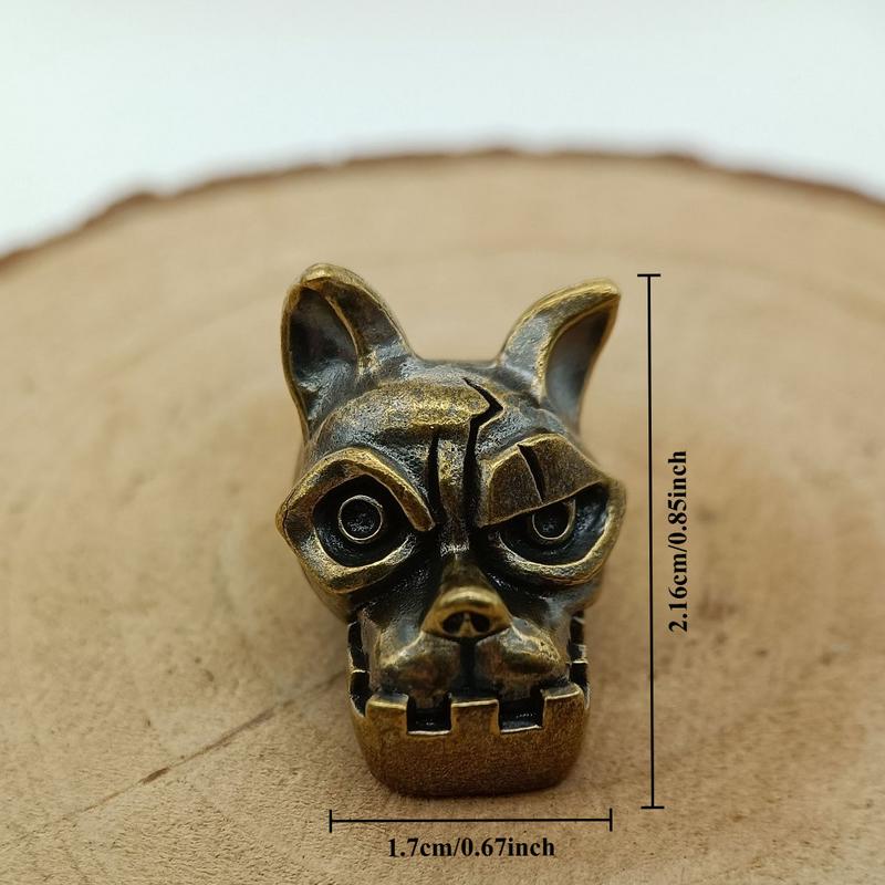 Bulldog Head Brass Knife Bead  - Edc Everyday Carry Knives 评论和价格