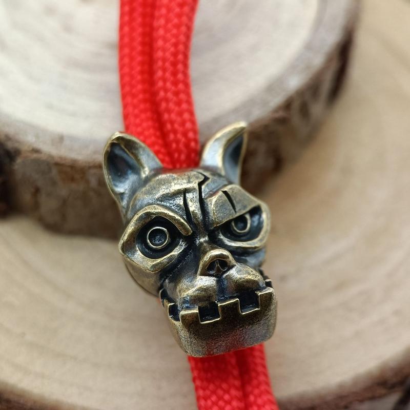 Bulldog Head Brass Knife Bead  - Edc Everyday Carry Knives 评论和价格