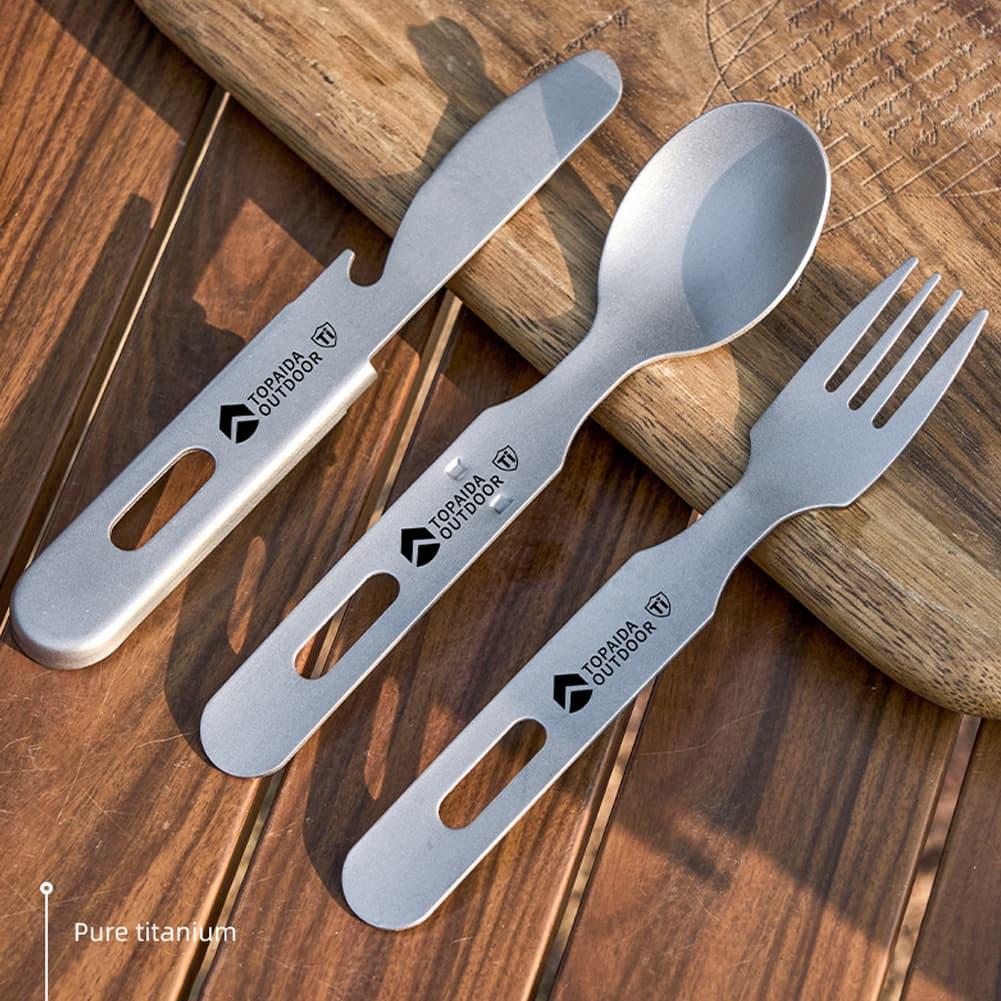 3 in 1 Titanium Camping Fork S - Edc Everyday Carry Knives 评论和价格