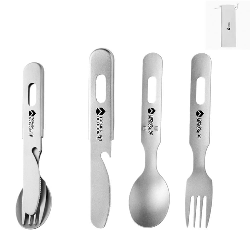 3 in 1 Titanium Camping Fork S - Edc Everyday Carry Knives 评论和价格